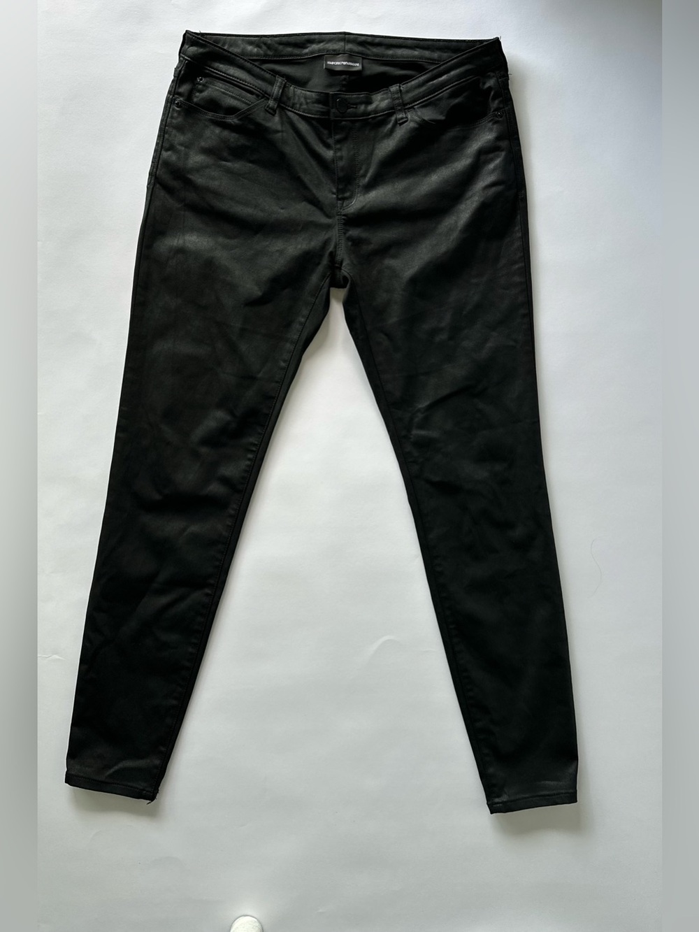 Emporio Armani J06 Coated Black Denim Jeans